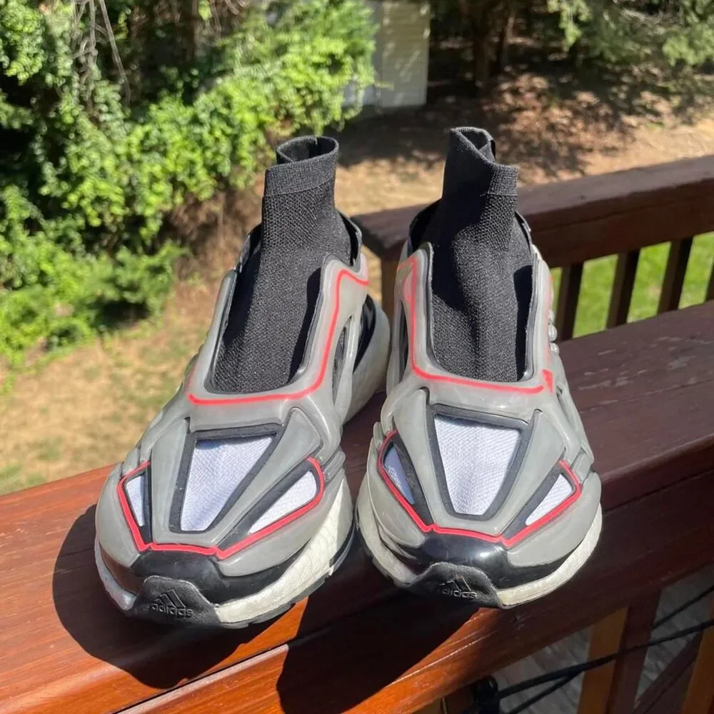 Womens 7.5 Stella Mccartney x Adidas UltraBoost 22 Black White Trainers